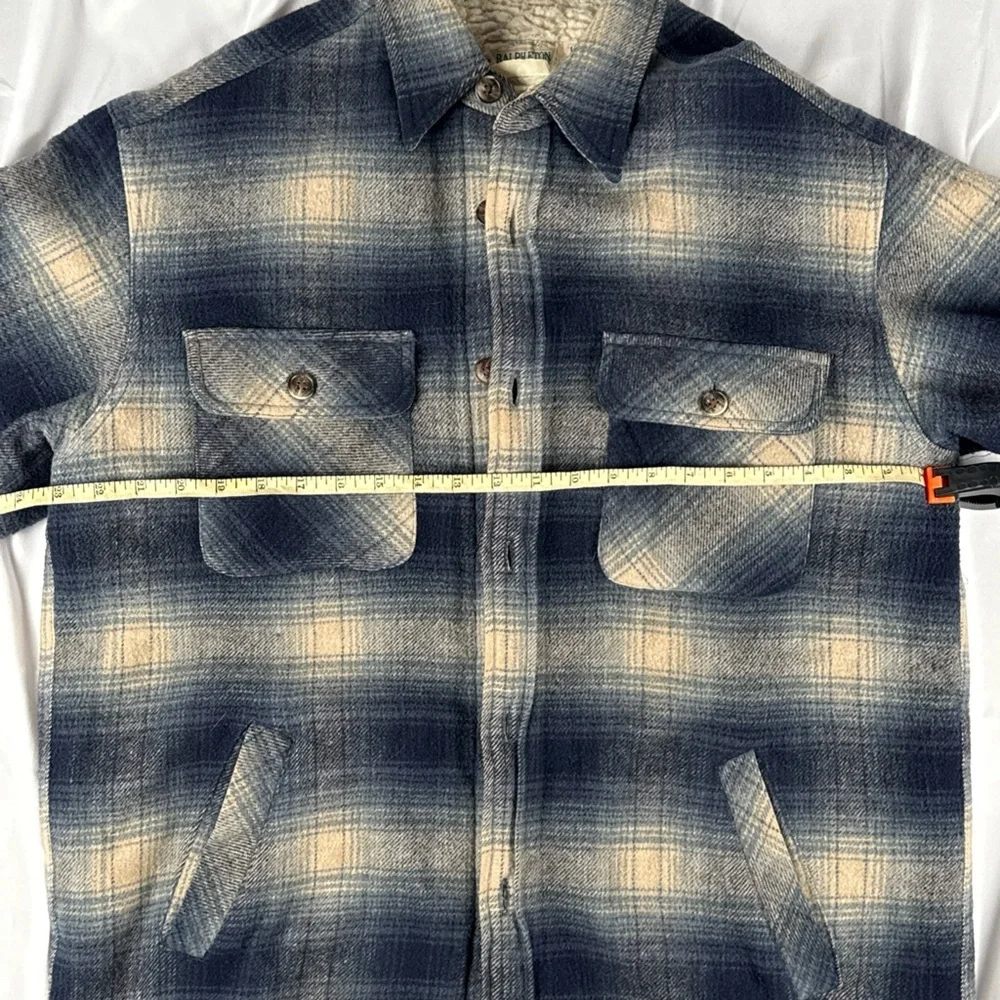 Ralph Eton Sherpa Lined Flannel Jacket Mens XL VNTG Quilt lined sleeve RARE FIND - Picture 8 of 11